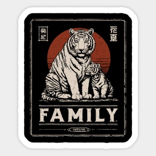 Tiger Family – Stripes of Strength, Paws of Love Sticker